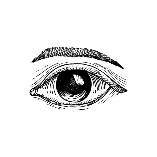 Ręcznie rysowane ludzkie oko