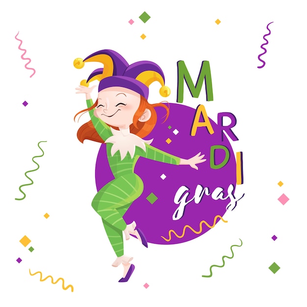 Ręcznie rysowane mardi gras ilustracji