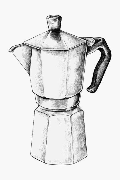 Ręcznie rysowane moka pot