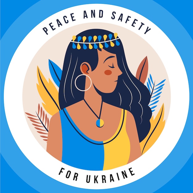 Bezpłatny wektor ręcznie rysowane płaska ilustracja wojny na ukrainie