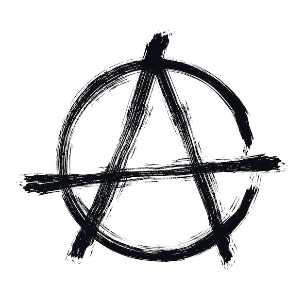 Bezpłatny wektor ręcznie rysowane płaski symbol anarchii