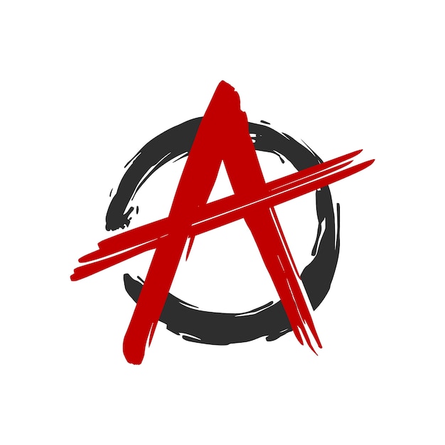 Bezpłatny wektor ręcznie rysowane płaski symbol anarchii