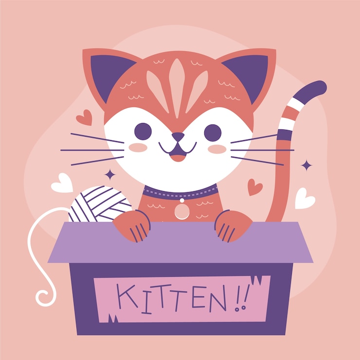 Bezpłatny plik Wektor ręcznie rysowane płaskie ilustracje zwierząt kawaii
