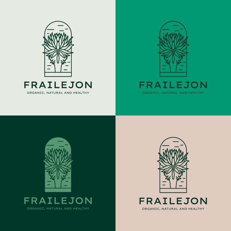 Bezpłatny plik Wektor ręcznie rysowane projektowanie logo rośliny frailejon