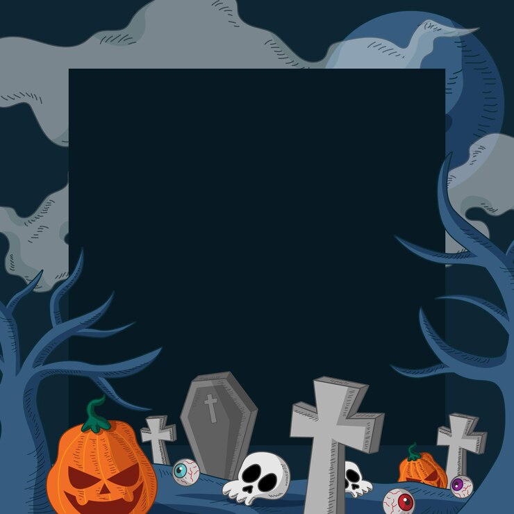 Bezpłatny plik Wektor ręcznie rysowane ramki halloween