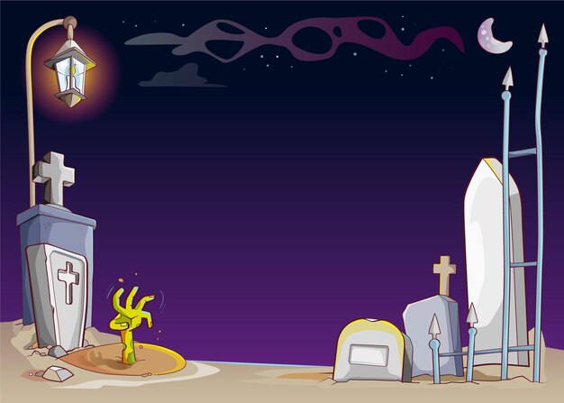 Ręcznie rysowane ramki halloween