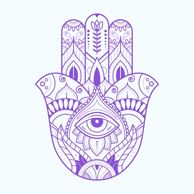 Ręcznie rysowane ręcznie ilustracja fatimy