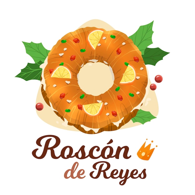 Ręcznie rysowane roscón de reyes