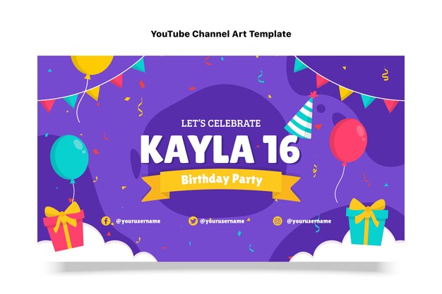 Ręcznie rysowane słodkie 16 sztuki kanału youtube