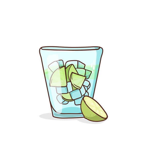 Ręcznie rysowane świeża ilustracja cachaça