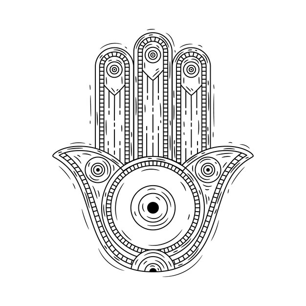 Ręcznie rysowane symbol złego oka
