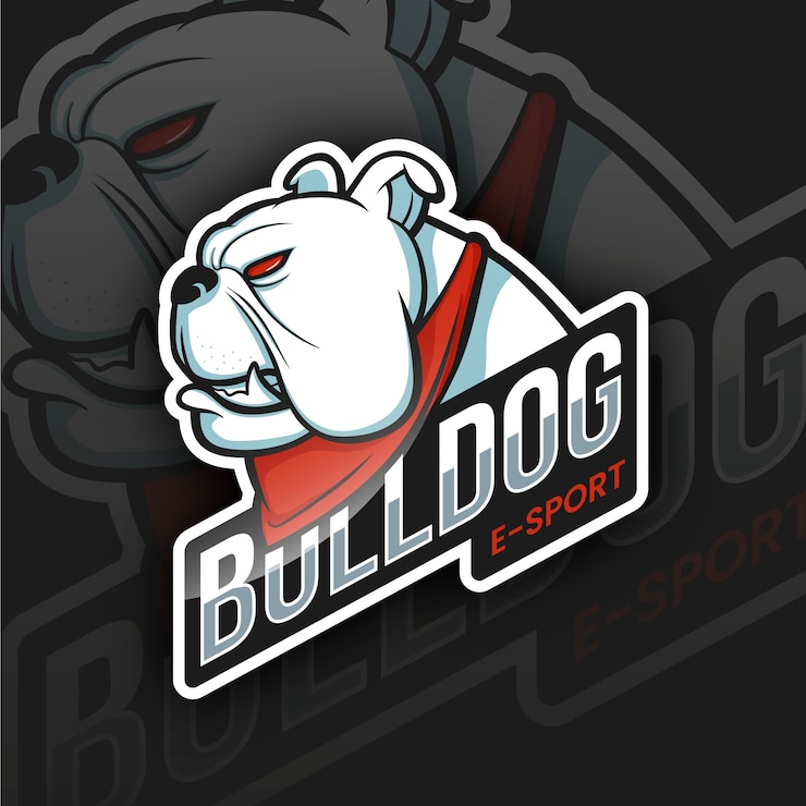Bezpłatny plik Wektor ręcznie rysowane szablon logo buldoga