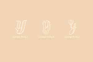 Bezpłatny wektor ręcznie rysowane szablon logo litery y