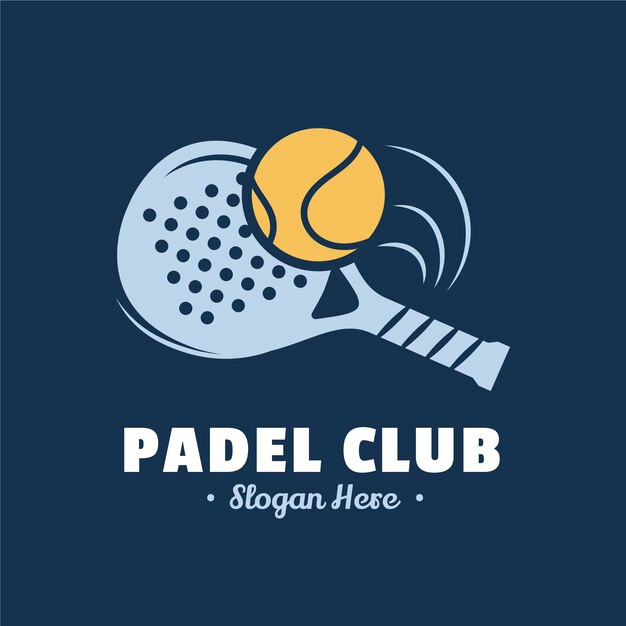 Ręcznie rysowane szablon logo padel