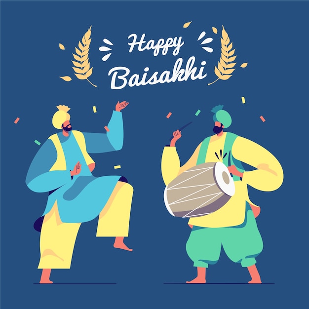 Ręcznie Rysowane Szczęśliwy Festiwal Baisakhi