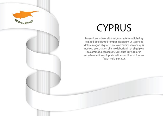 Ręcznie rysowane szkic flagi cypru. doodle styl wektor ikona