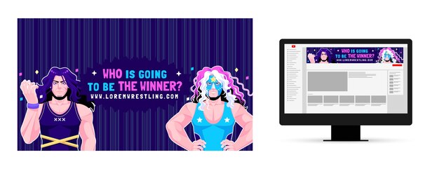 Ręcznie rysowane sztuka walki wrestlingu na kanale youtube