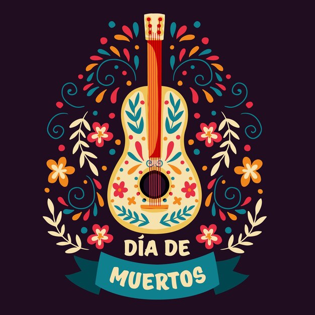 Ręcznie rysowane tła dia de muertos