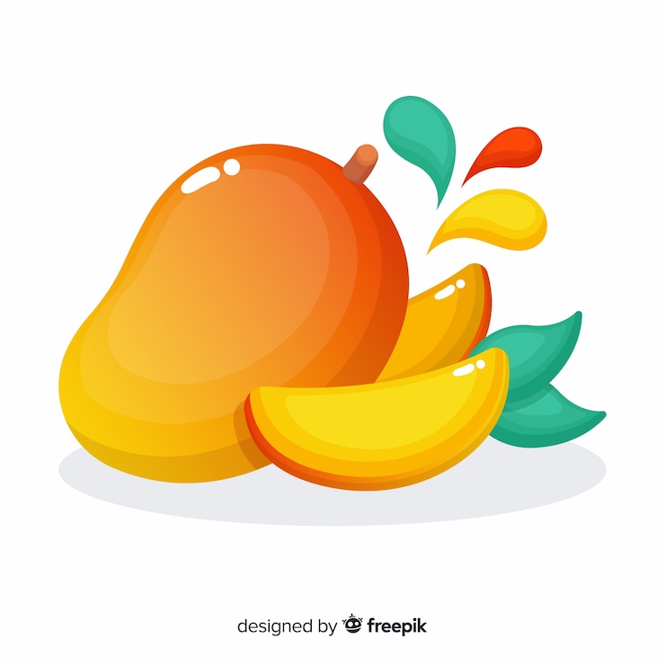 Bezpłatny plik Wektor ręcznie rysowane tła mango