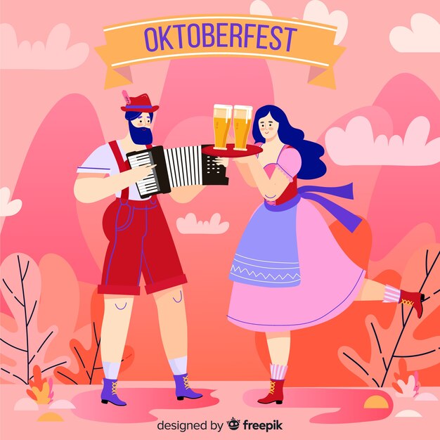 Ręcznie Rysowane Tła Oktoberfest