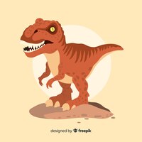 Bezpłatny wektor ręcznie rysowane tła t-rex