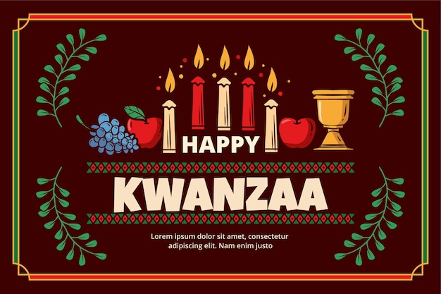 Ręcznie Rysowane Tło Kwanzaa