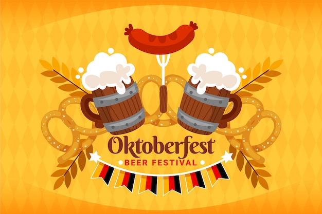 Ręcznie Rysowane Tło Oktoberfest