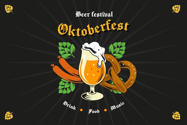 Ręcznie Rysowane Tło Oktoberfest