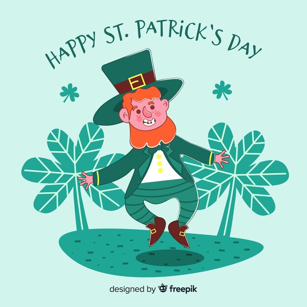 Bezpłatny wektor ręcznie rysowane ul. tło patrick's day