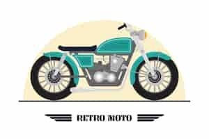 Bezpłatny wektor ręcznie rysowane vintage motocykl ilustracja