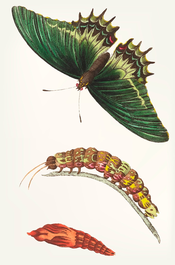 Bezpłatny plik Wektor ręcznie rysowane z androgeusz swallowtail