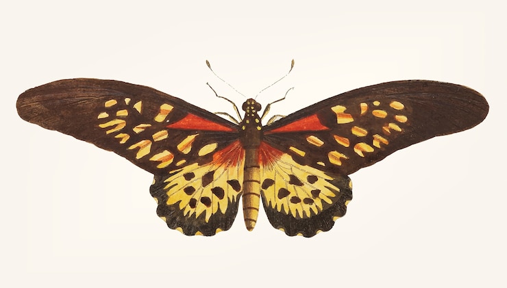 Bezpłatny plik Wektor ręcznie rysowane z leona motyl