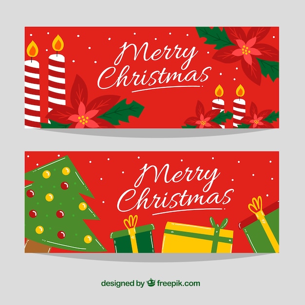 Red Christmas Banner