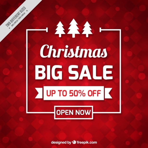 Bezpłatny wektor red christmas sale background