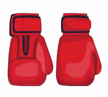 Bezpłatny wektor rękawice bokserskie sport ikona na białym tle
