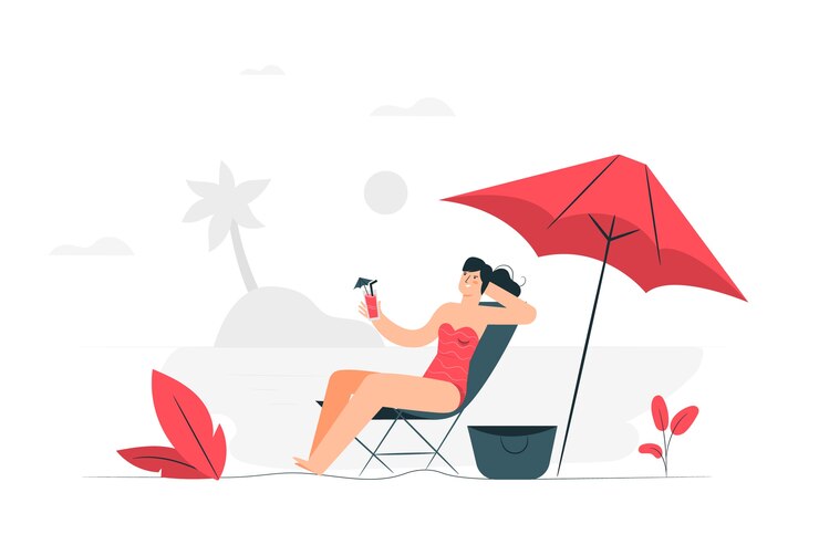 Bezpłatny plik Wektor relaksująca ilustracja koncepcja