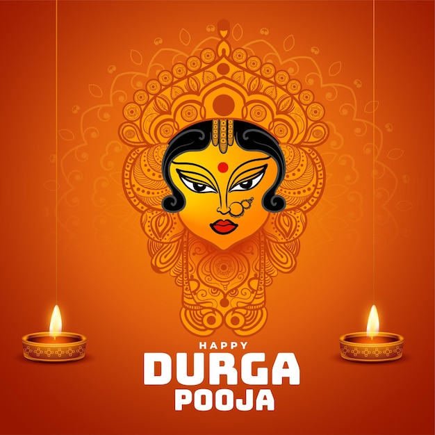 Religijny Projekt Karty Festiwalu Durga Pooja