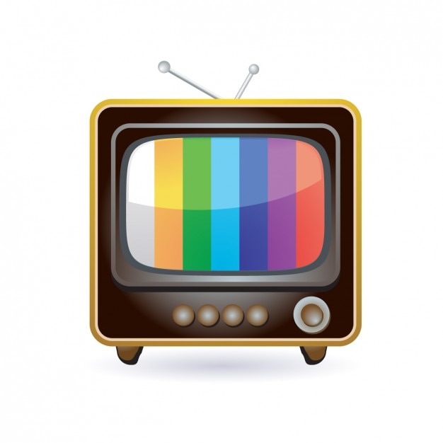 Bezpłatny wektor retro ikona telewizji