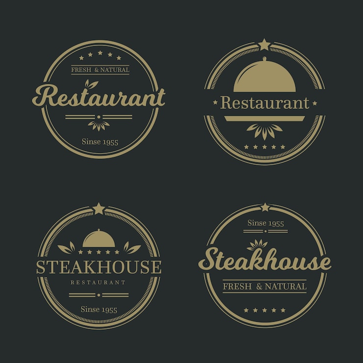 Bezpłatny plik Wektor retro logo restauracji