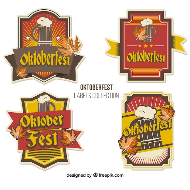 Retro Odznaki Zestaw Oktoberfest-