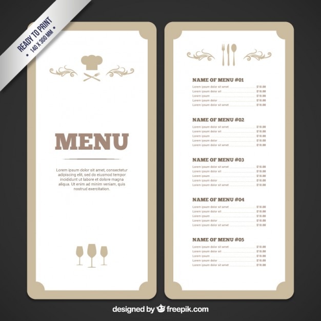 Retro Szablon Menu