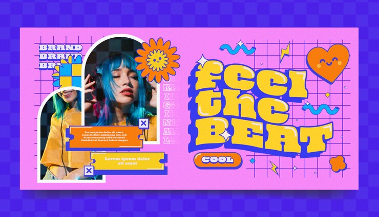 Bezpłatny plik Wektor retro szablon projektu banera reklamowego