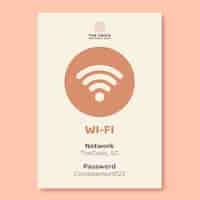 Bezpłatny wektor retro znak wifi w restauracji oasis?