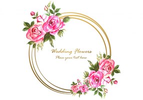 Rocznica ślubu dekoracyjne ramki kwiatowy dla karty z pozdrowieniami