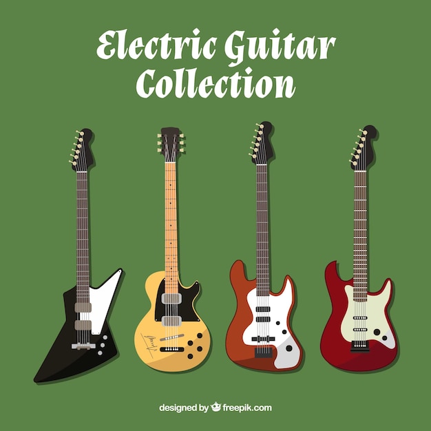 Bezpłatny wektor rodzaje gitar elektrycznych