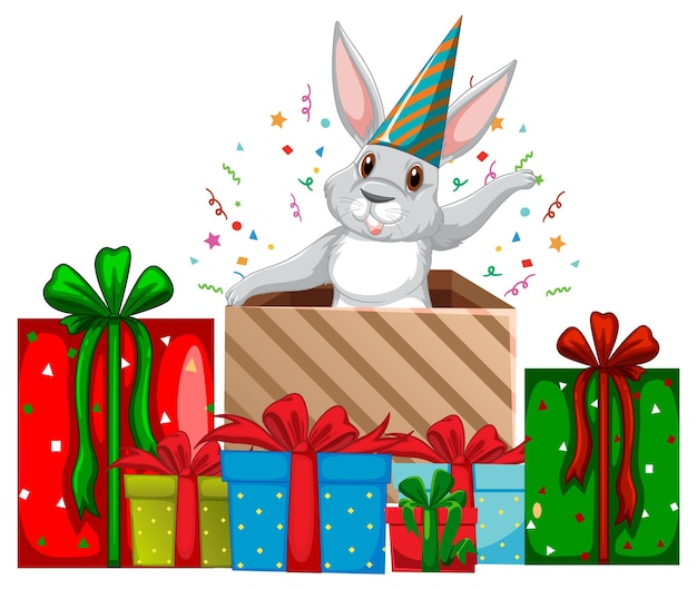 Bezpłatny wektor rok królika baner szczęśliwego nowego roku
