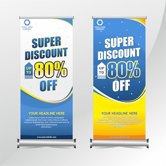 Roll up banner template