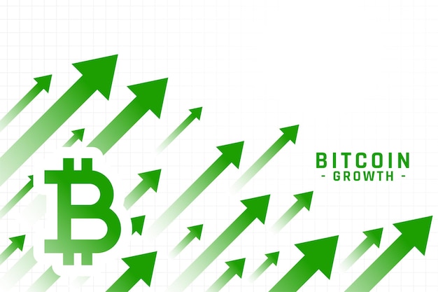Rosnąca Cena Wykresu Wzrostu Bitcoinów