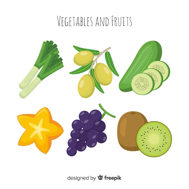 Różne opakowania warzyw i owoców