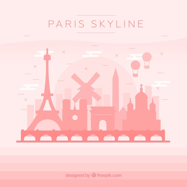 Różowa linia horyzontu Paris